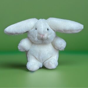 Baby Gund Vintage Chubby White Bunny 1991 Rabbit Plush Stuffed Animal 11”